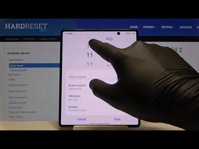 Video thumbnail for How to Set an Alarm Clock in Samsung Galaxy Z Fold 2 – Customize Alarm Clock