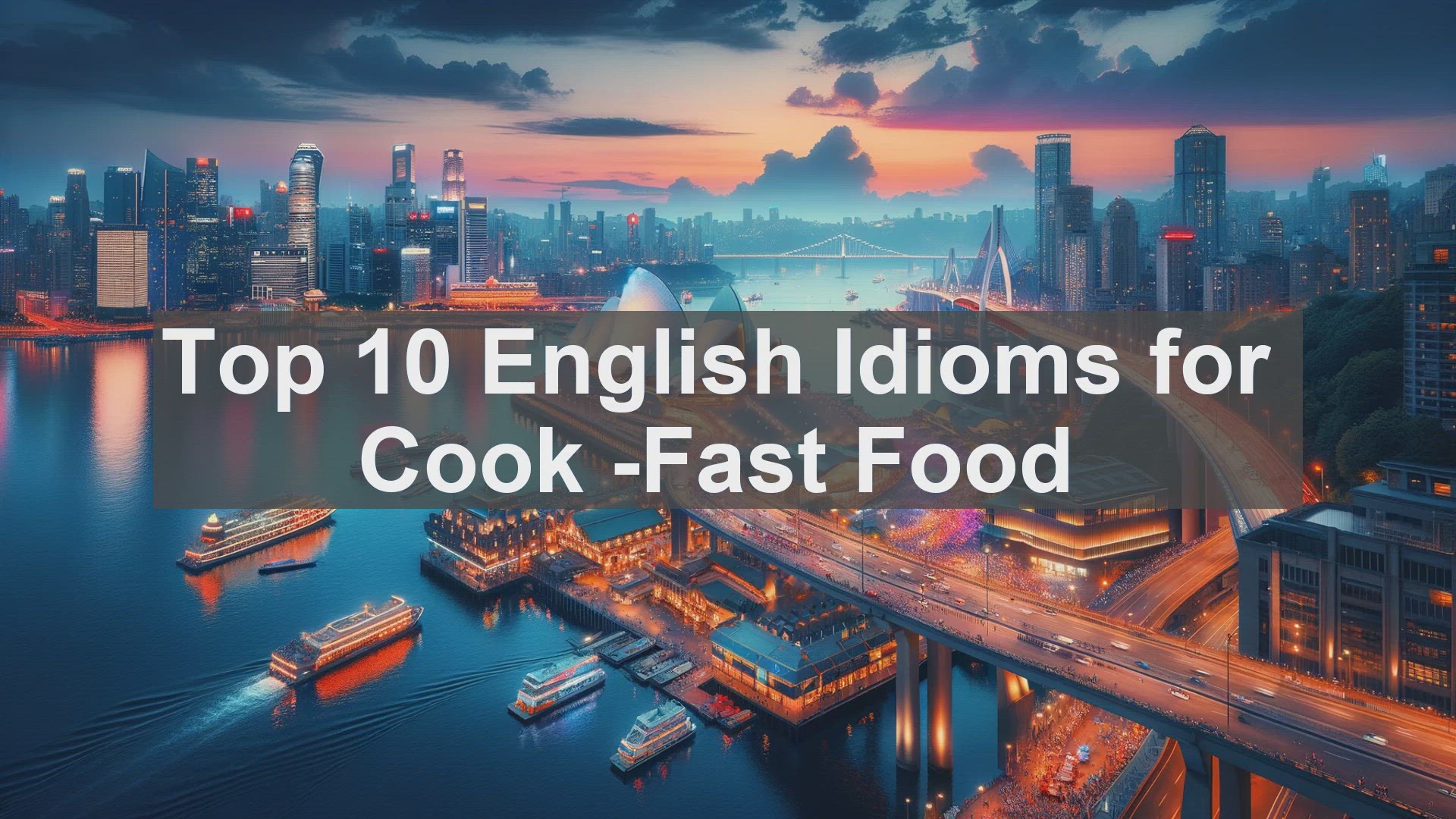 'Video thumbnail for Top 10 English Idioms for Cook Fast Food'
