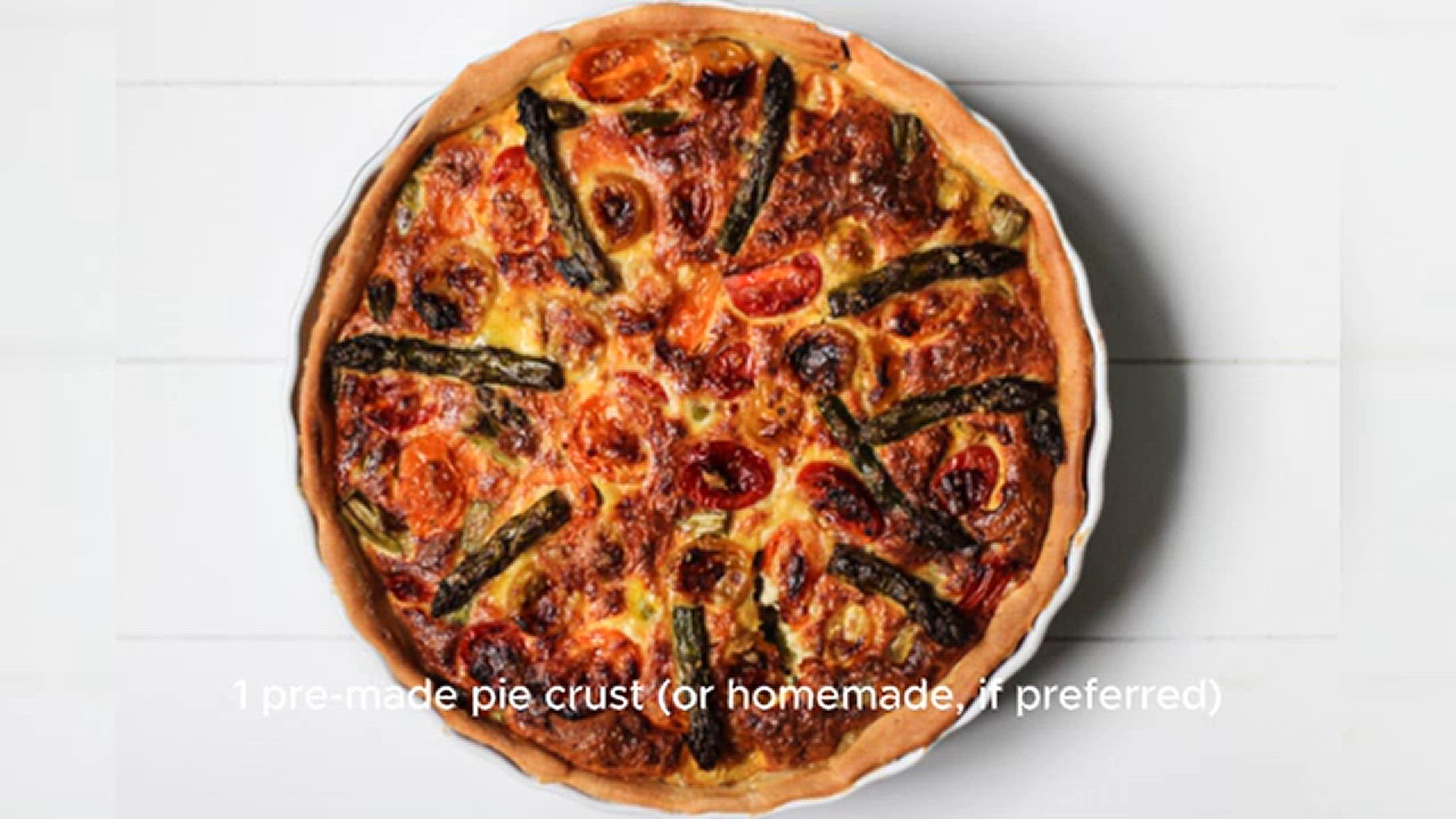 'Video thumbnail for Asparagus Parmesan Quiche'