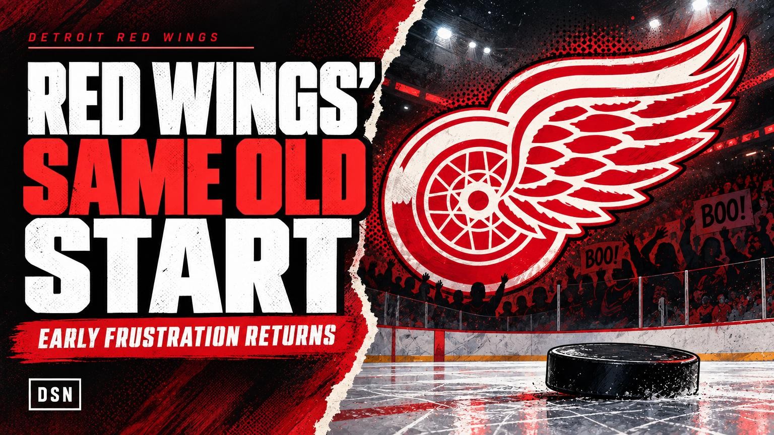 Video thumbnail for The Red Wings' ugly start feeds the same old frustration