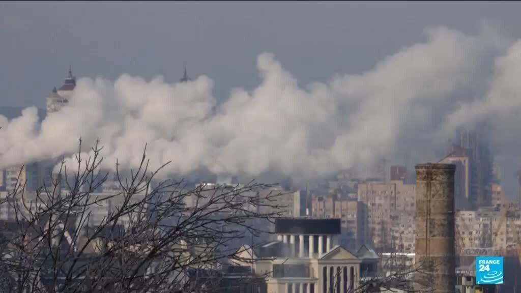 Video thumbnail for Kyiv residents endure freezing cold after Russian strikes knock out power