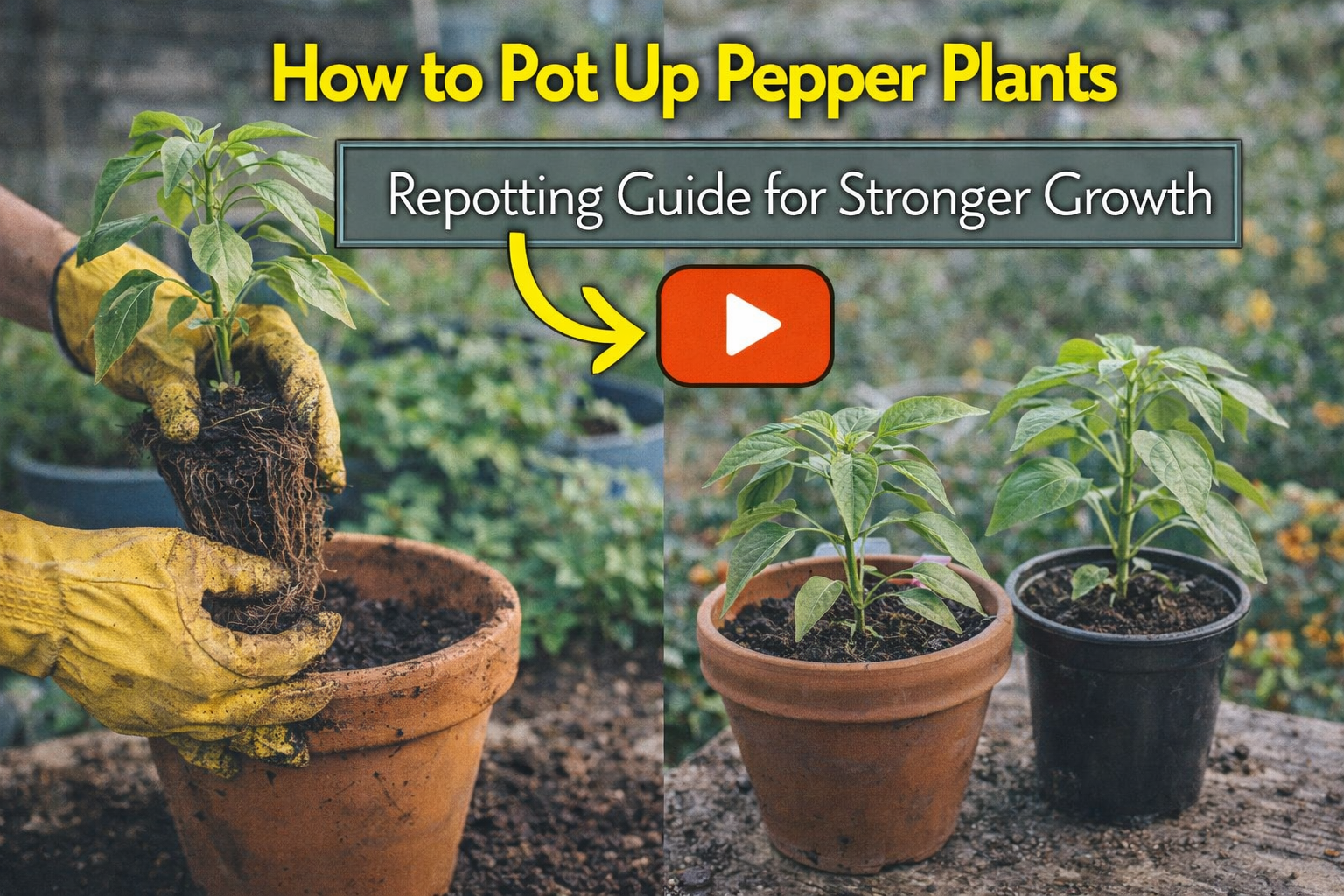 Video thumbnail for How to Pot Up Pepper Plants | Repotting Guide for Stronger Growth