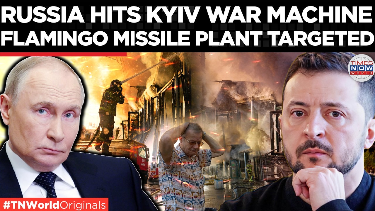 Video thumbnail for RUSSIA BOMBS KYIV Missile Factory, Flamingo Production Facility, Kyiv-111 Plant Making Drones Hit