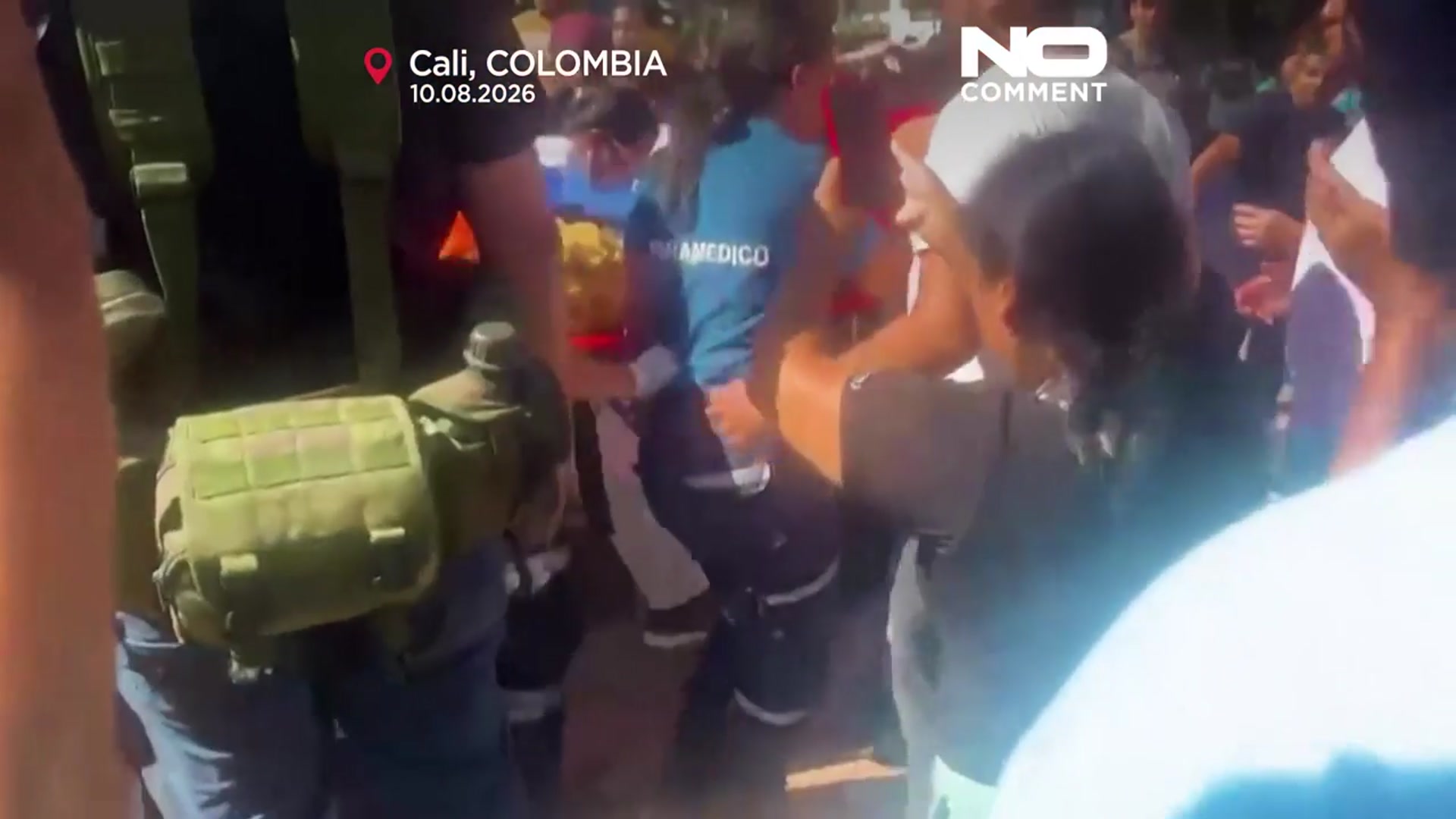 Video thumbnail for Rescuers search rubble in Cali as Colombia’s strongest quake in decades hits