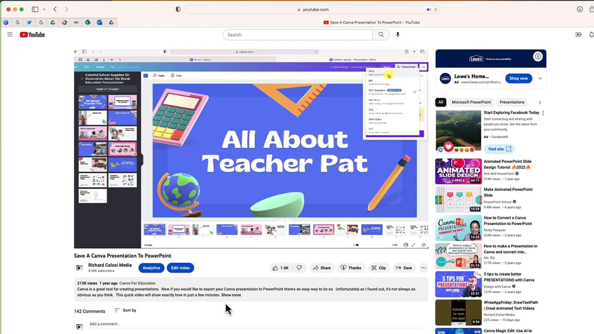 'Video thumbnail for How to Convert Your Canva Presentations to PowerPoint _ Updated for 2023!'
