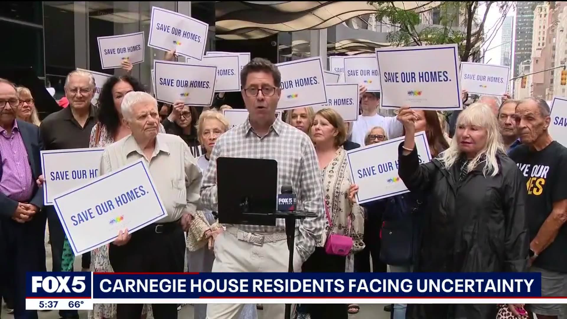 'Video thumbnail for Last affordable building along billionaires' row rallies against displacement'