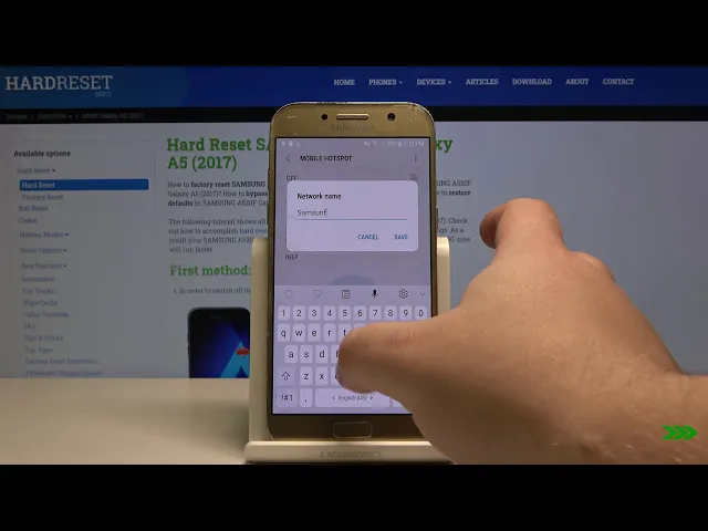 Video thumbnail for How to Share Wi-Fi in Samsung Galaxy A5 2017 – Activate Portable Hotspot