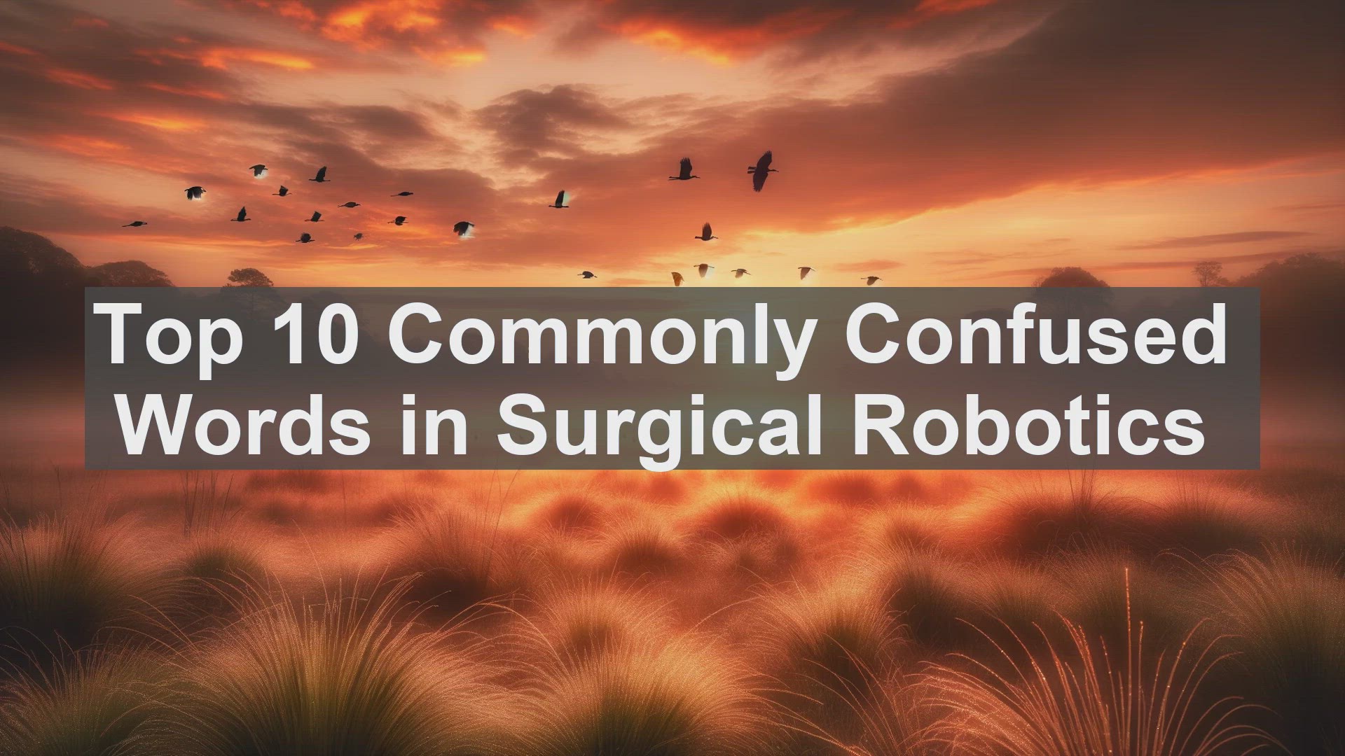 'Video thumbnail for Top 10 Commonly Confused Words in Surgical Robotics'