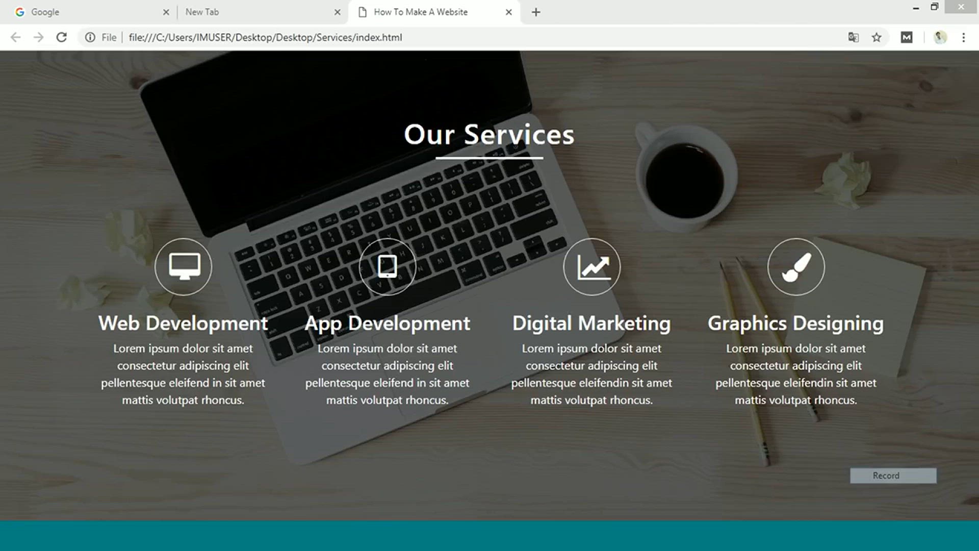 'Video thumbnail for How To Make Website Services Section Using HTML CSS And Bootstrap'