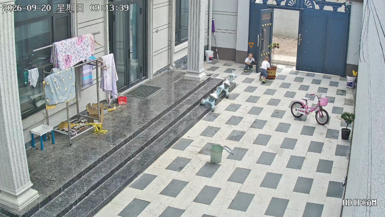 Video thumbnail for Boy Pushes Wheeled Planter Into Gate Causing It to Tip Over in Hebei