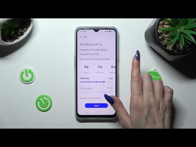 Video thumbnail for Manage Display Settings on OPPO A77s - Change Font Style