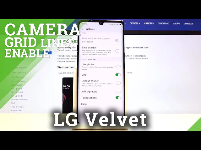 Video thumbnail for How to Use Camera Gridlines on LG VELVET – Turn On Camera Gridlines