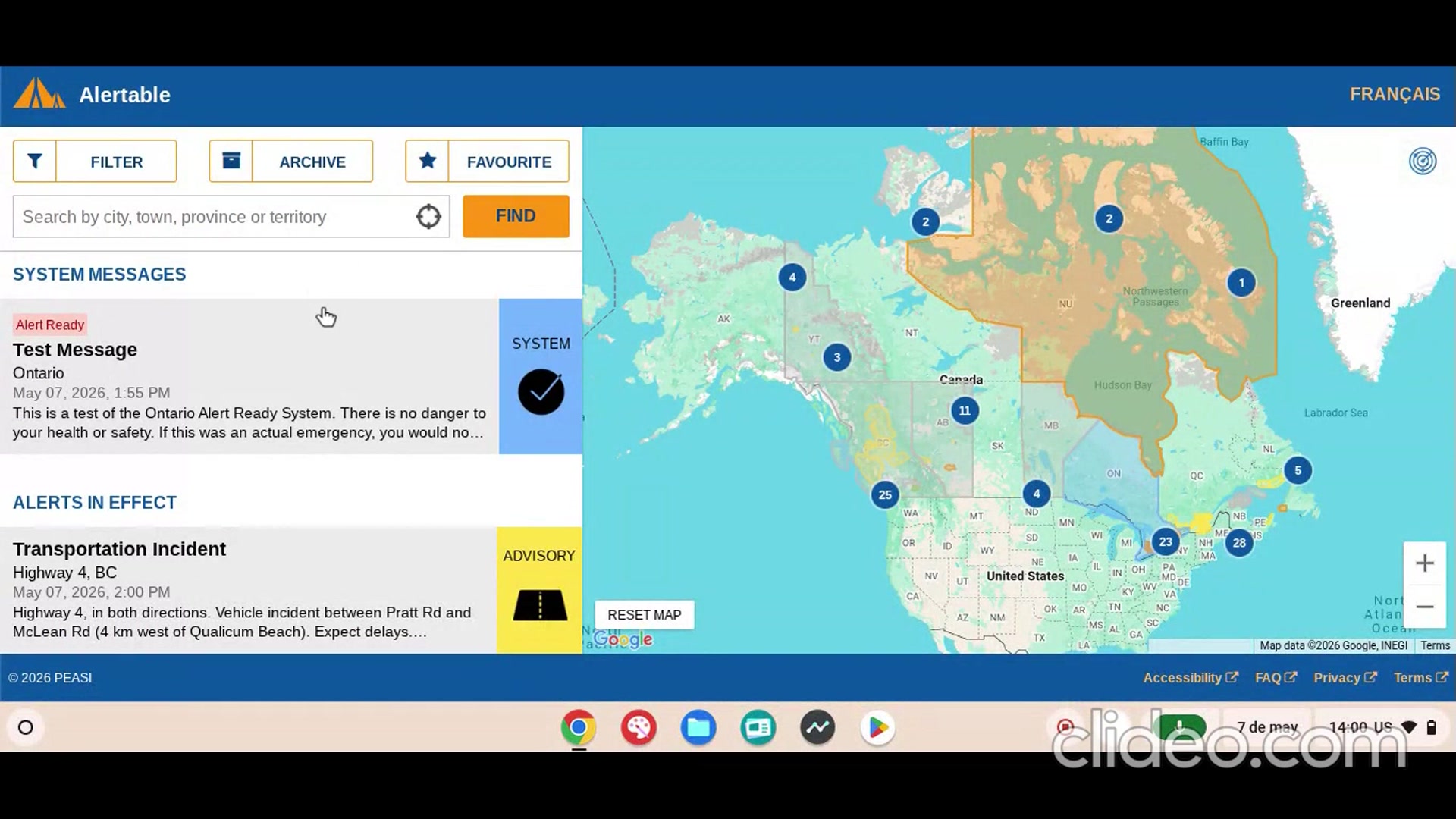 Video thumbnail for AlertReady Test Message (May 7, 2026)