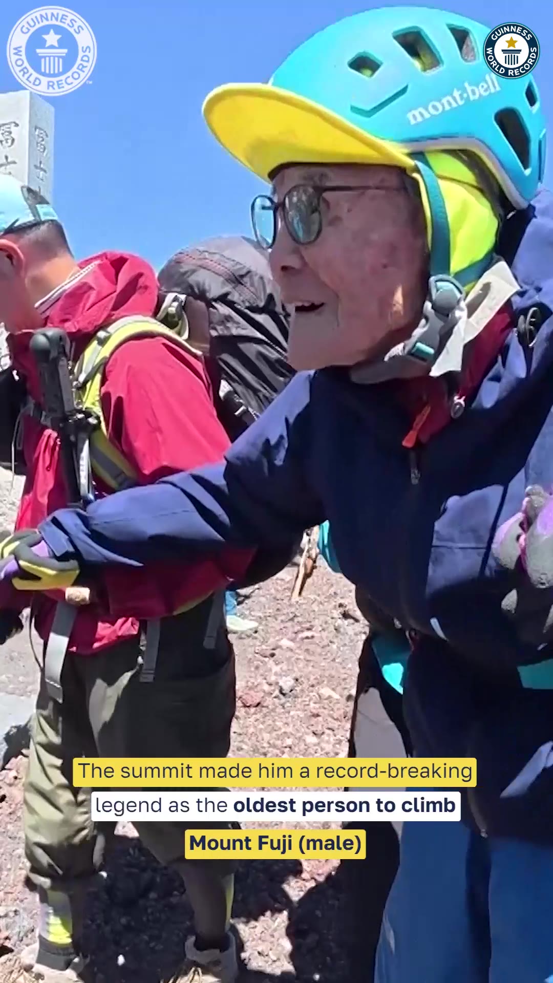'Video thumbnail for Oldest person to climb Mount Fuji - Kokichi Akuzawa aged 102 years and 51 days old'