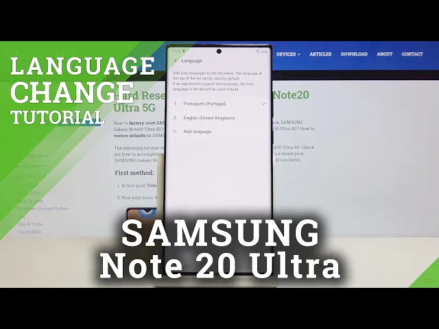 Video thumbnail for How to Switch System Language in SAMSUNG Galaxy Note 20 Ultra – Language Settings