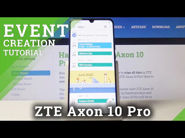 Video thumbnail for How to Add Events in Calendar in ZTE Axon 10 Pro - Plan Events