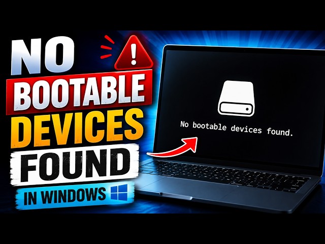 Video thumbnail for No bootable devices found in Windows 11