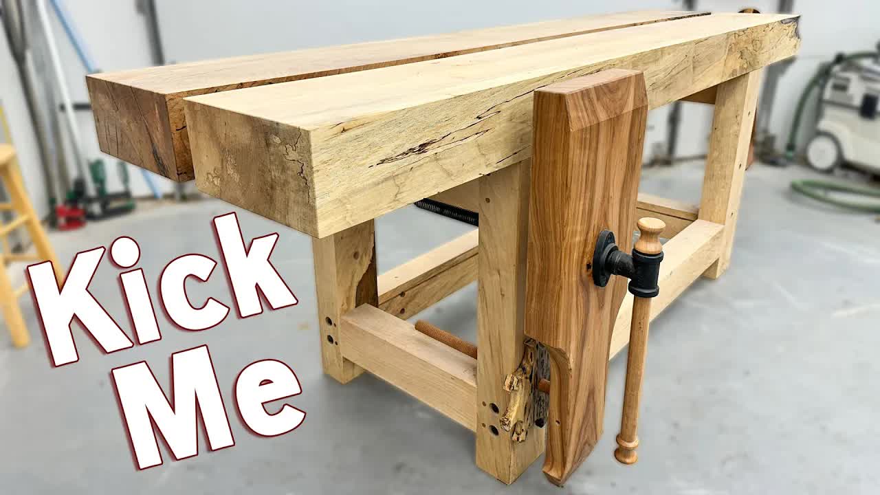 Video thumbnail for Building a Kick Wheel Leg Vise for a Roubo Workbench