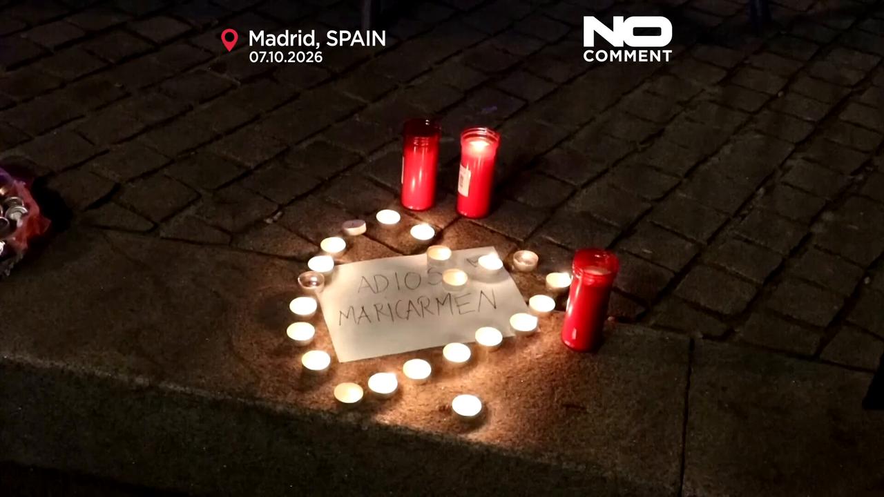 Video thumbnail for ‘Adios Maricarmen’: Hundreds protest in Madrid after pensioner’s death