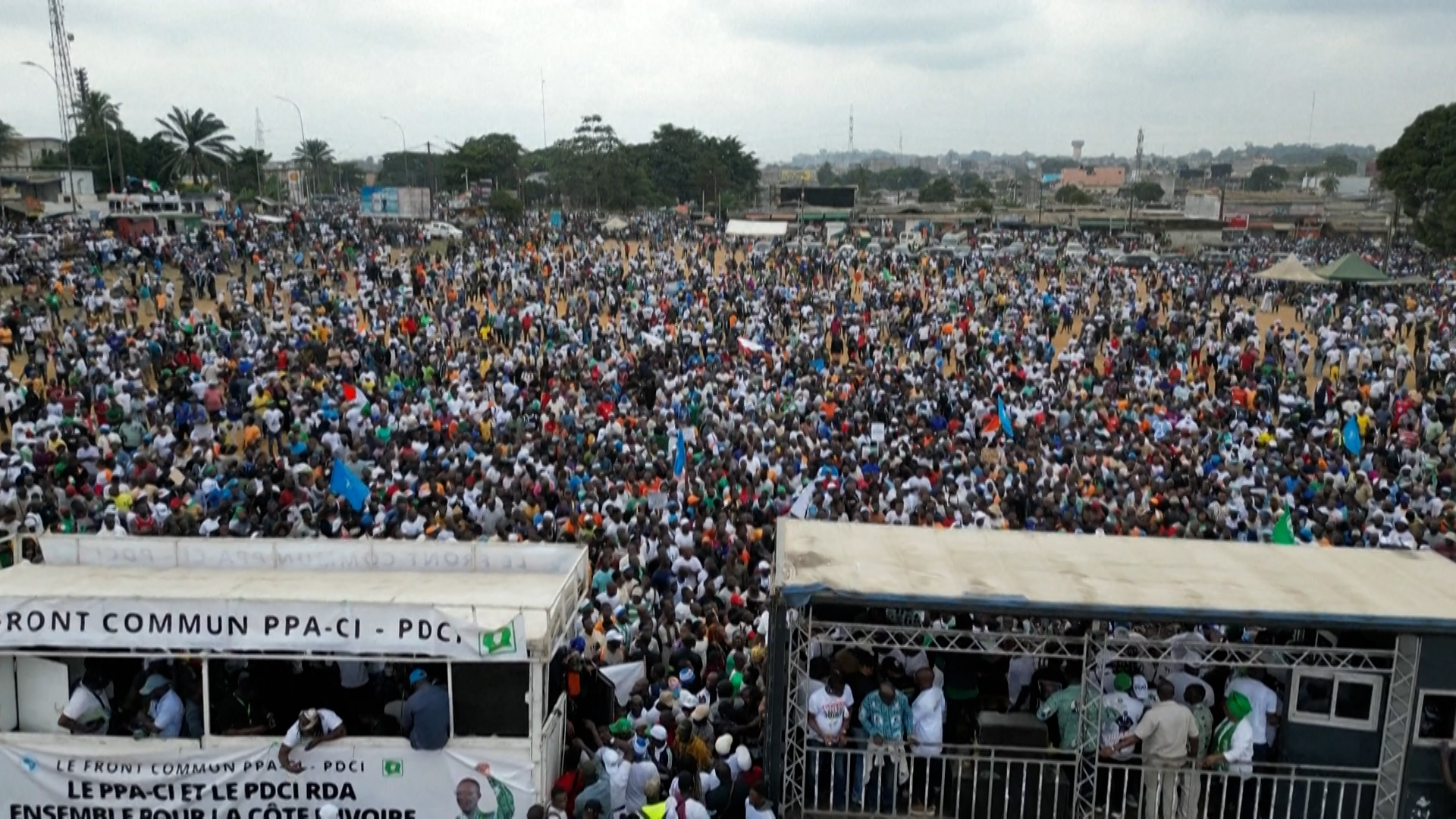 'Video thumbnail for Protests erupt in Ivory Coast against Ouattara’s fourth term bid'