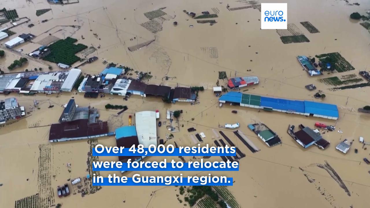 Video thumbnail for Death toll from China storms and floods rises to 15, state media says