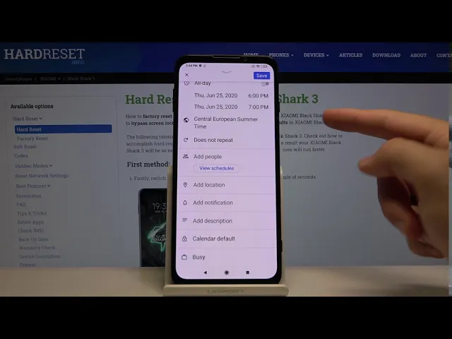 Video thumbnail for How to Add Event to Calendar in XIAOMI Black Shark 3 – Add Calendar Notification