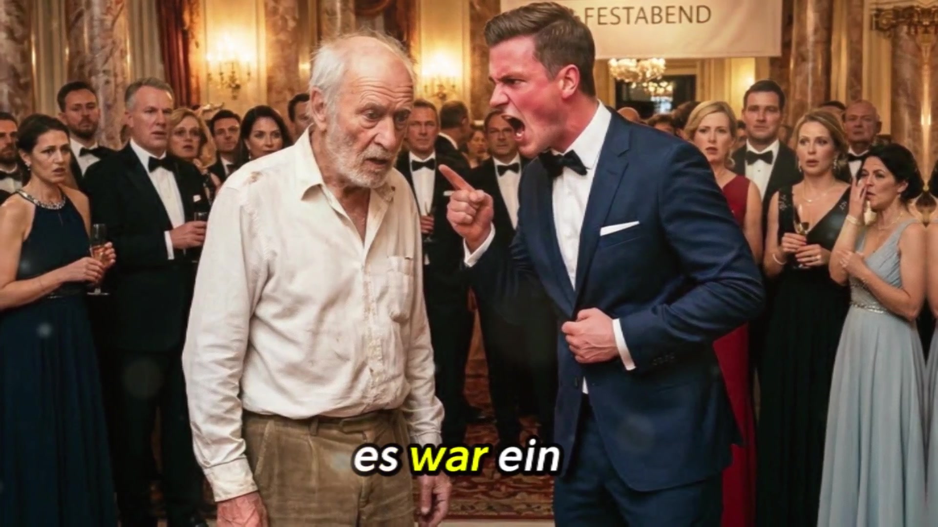 Video thumbnail for Manager stößt alten Mann aus der Luxusparty… 30 Minuten später erfährt er, dass dieser Mann der neue Besitzer der Firma ist!