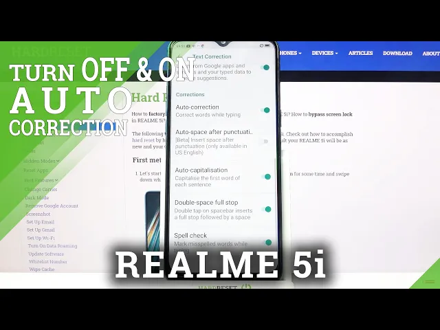 Video thumbnail for How to Enable/Disable Auto Correction in Realme 5i - Type without Misspells