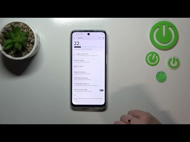 Video thumbnail for Show Battery Percentage on MOTOROLA Moto G73 - Find Battery Settings