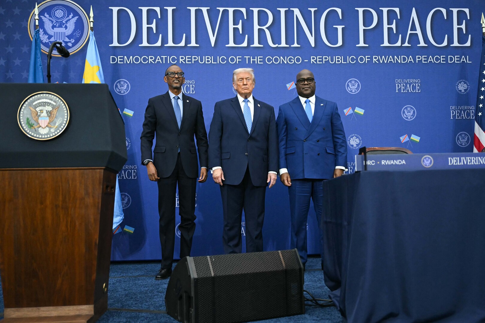 Video thumbnail for Rwanda, DRC presidents sign ‘Washington Accord’ peace deal
