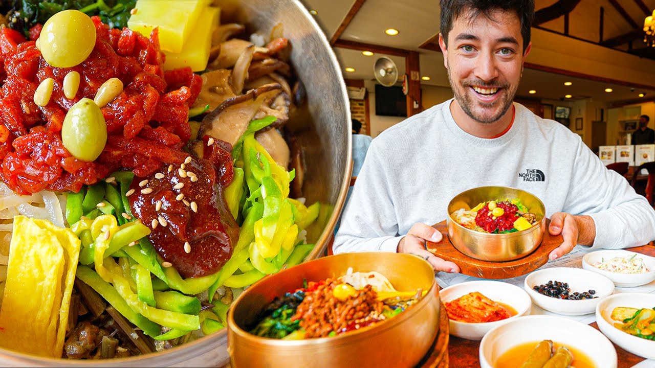 Video thumbnail for World's Most Famous Korean Bibimbap Ultimate STREET FOOD Tour in Jeonju, South Korea!