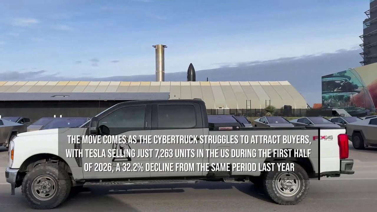 Video thumbnail for Tesla raises Cybertruck prices by $5,000 as sales slump.