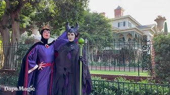 'Video thumbnail for Evil Queen and Maleficent at Haunted Mansion World Premiere at Disneyland Resort 4K'