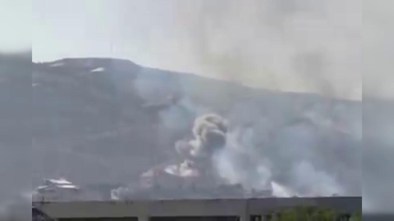 Video thumbnail for Lebanon: Munition Explodes During Firefighting in Southern Lebanon.