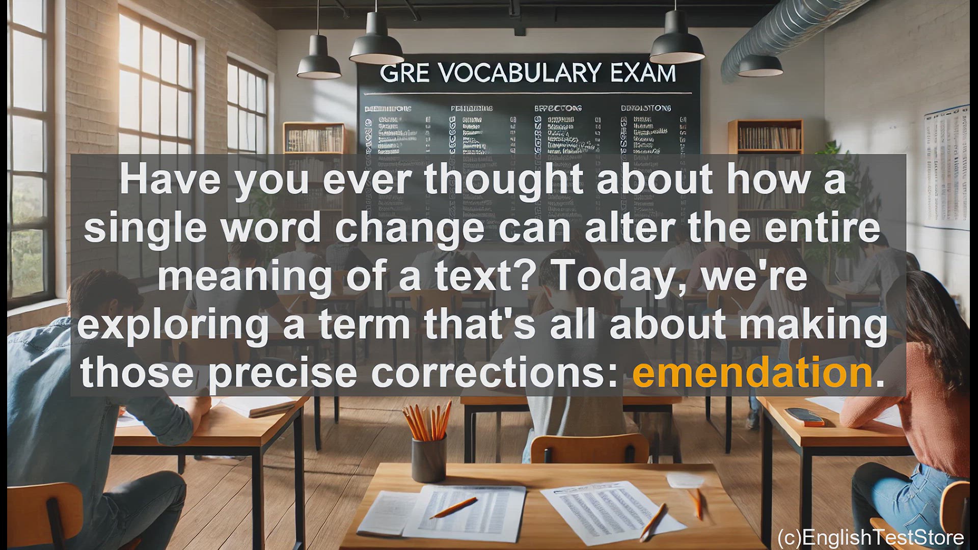 'Video thumbnail for GRE Vocabulary Lesson: Exploring the Art of Emendation - Correcting Texts with Precision'