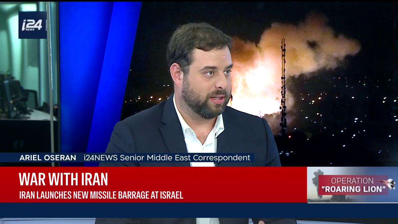 Video thumbnail for Iran launches new missile barrage at Israel