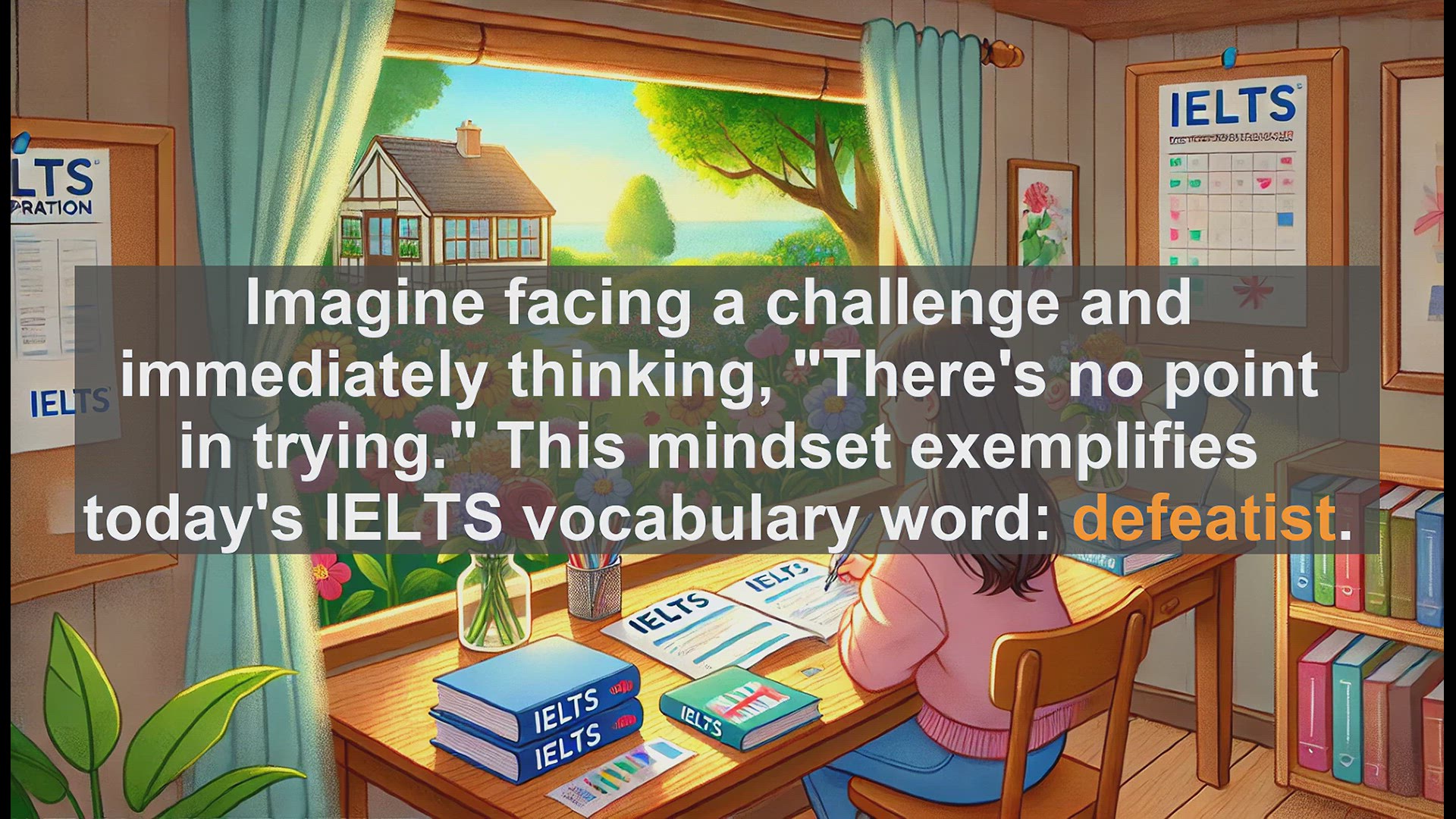 'Video thumbnail for 2000 Must Know IELTS 9.0 Vocabulary - IELTS Vocabulary: Understanding and Using 'Defeatist''