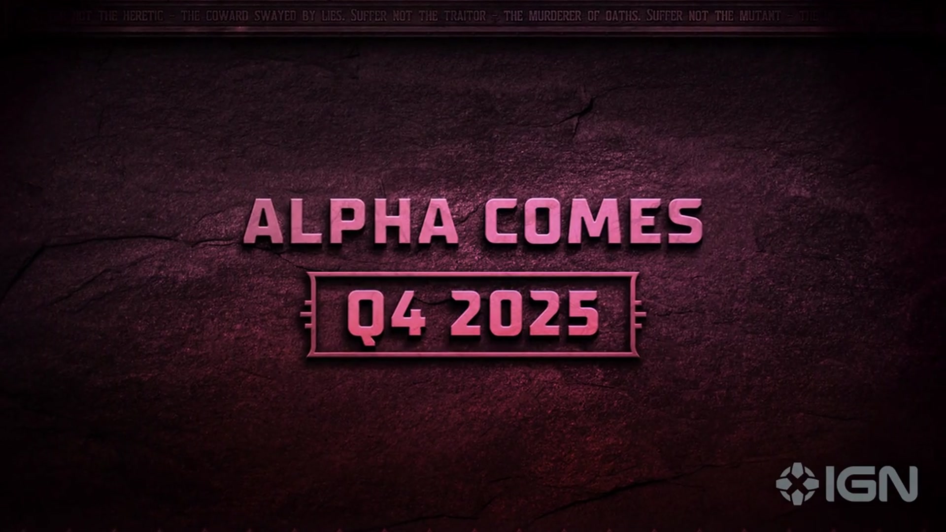 'Video thumbnail for Warhammer 40,000: Dark Heresy - Official Alpha Release Window Trailer | IGN Fall Fan Fest 2025'
