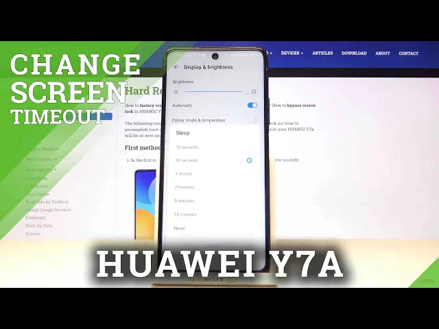 Video thumbnail for How to Customize Screen Timeout in HUAWEI Y7A – Display Settings