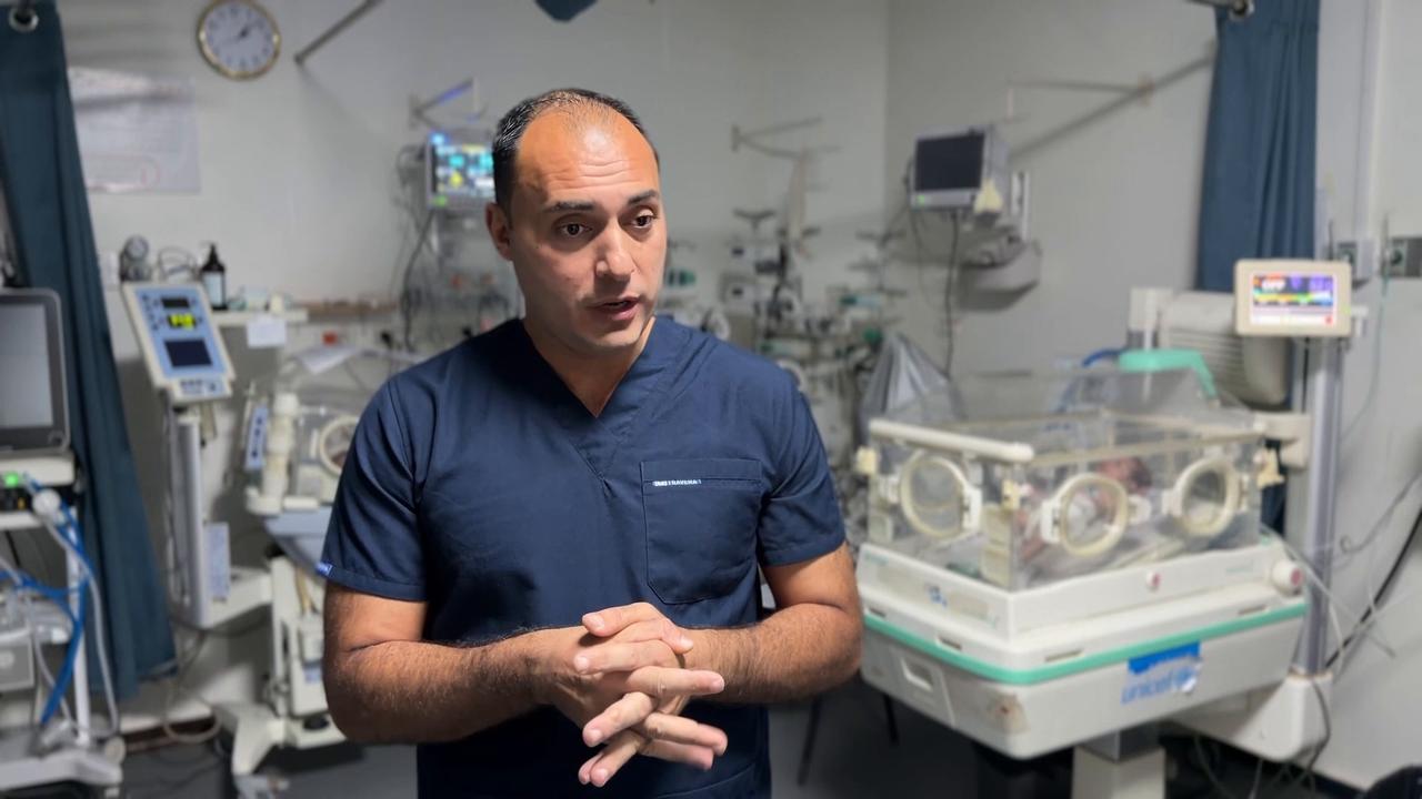 Video thumbnail for Gaza hospital goes dark as fuel shortage puts patients at growing risk.