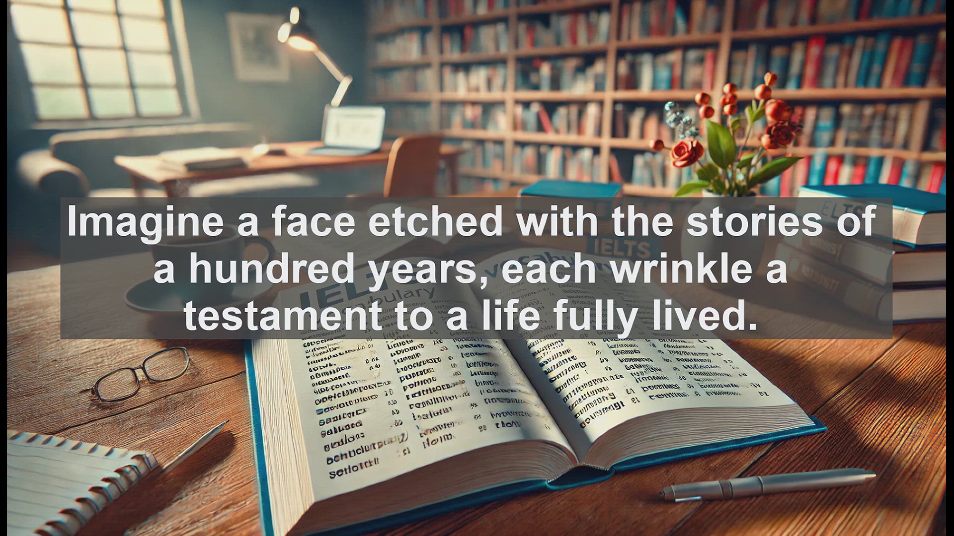 'Video thumbnail for 2000 Must Know IELTS 9.0 Vocabulary - Wizened: Exploring the Depth of a Time-Worn Word'