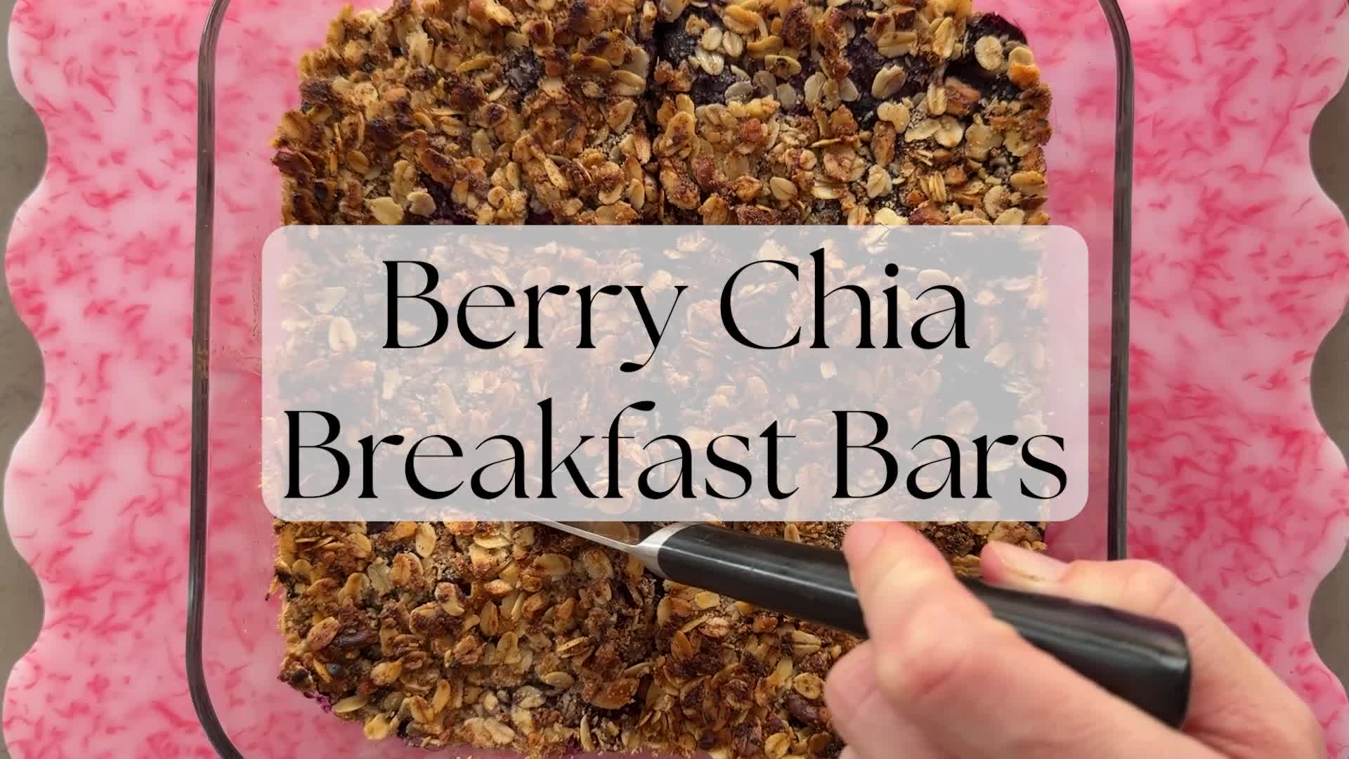 'Video thumbnail for Berry Chia Breakfast Bars'