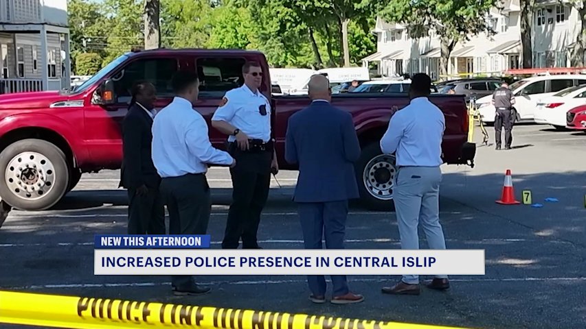 Video thumbnail for Police presence in Central Islip