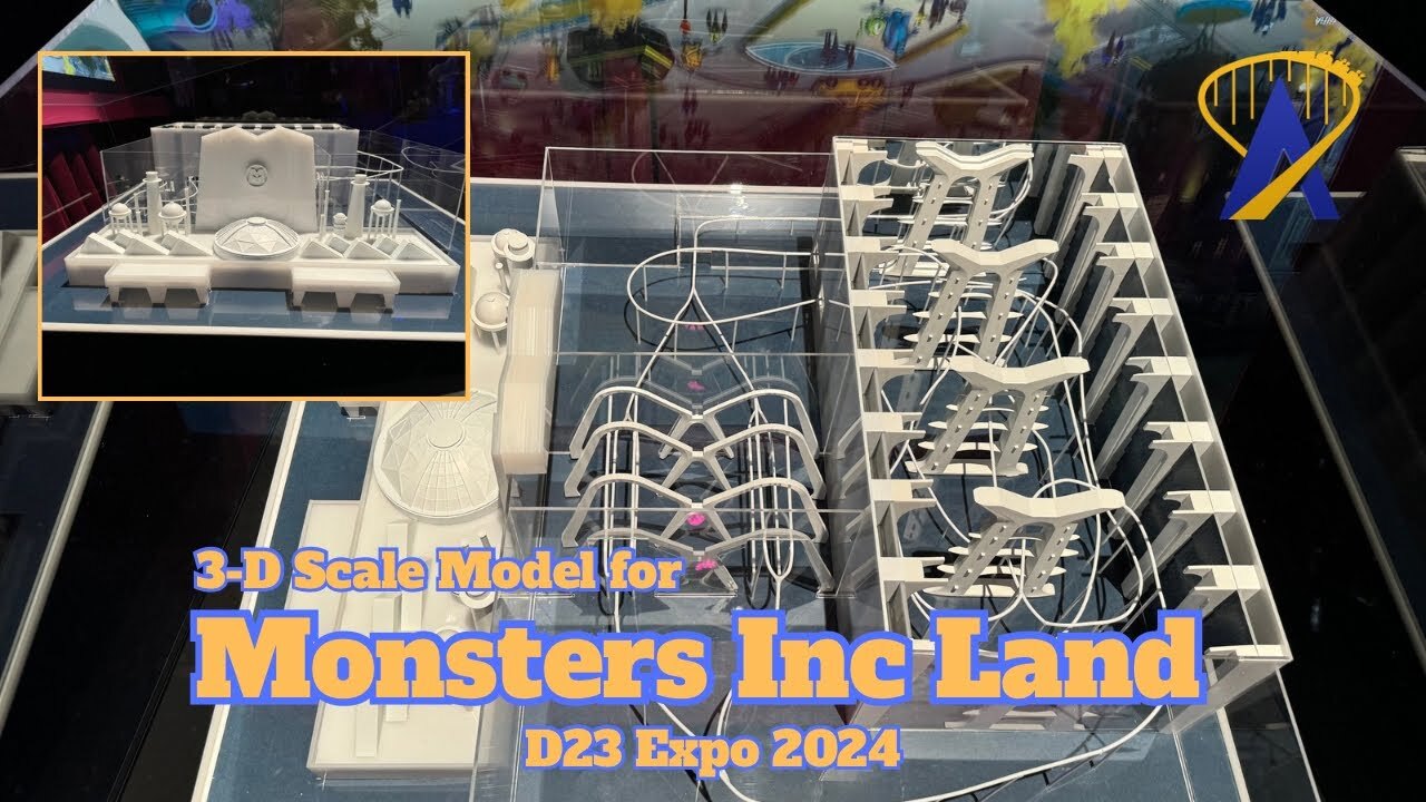Video thumbnail for Monsters Inc. Roller Coaster Model at Disney D23 2024