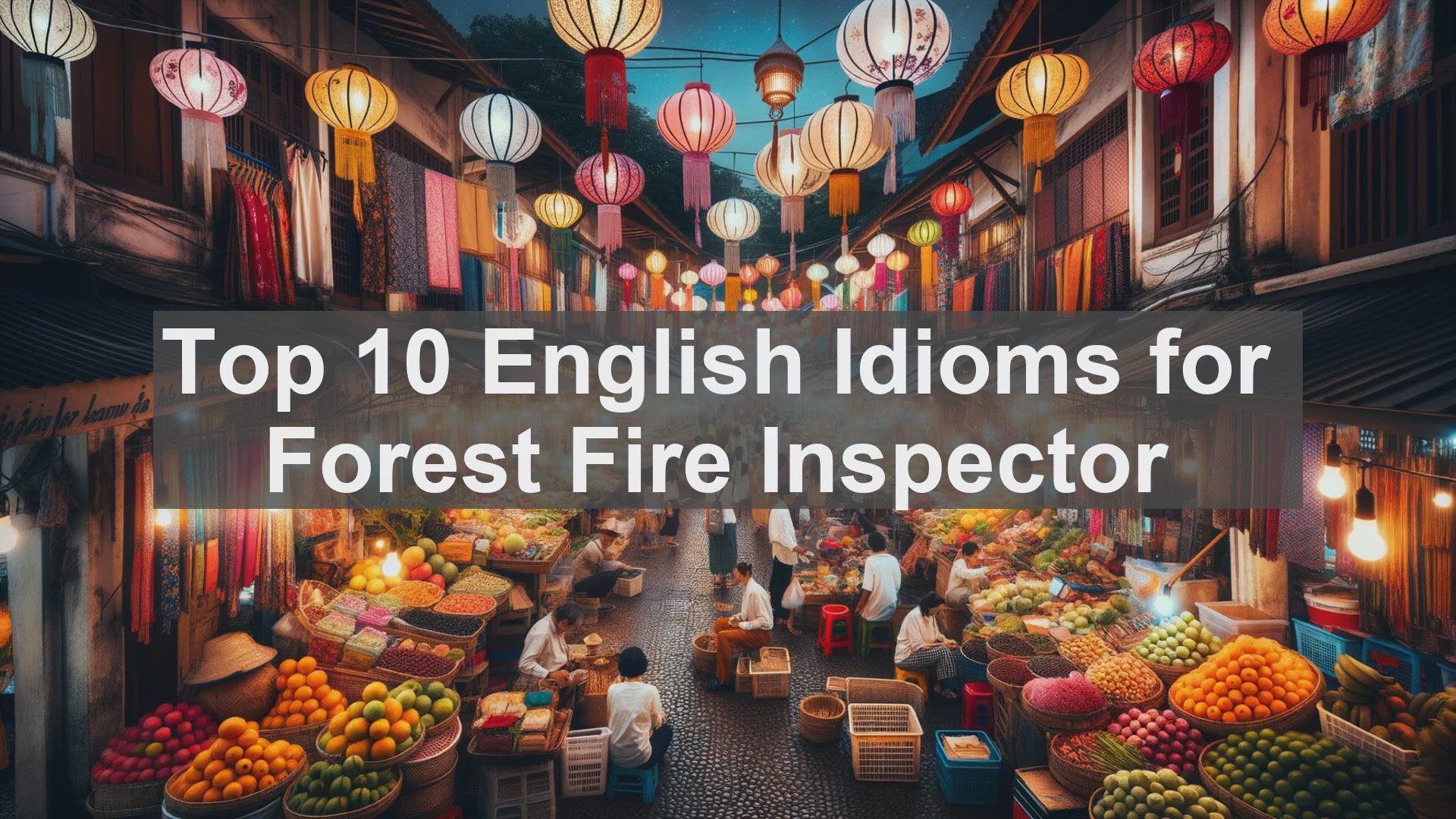 'Video thumbnail for Top 10 English Idioms for Forest Fire Inspector'