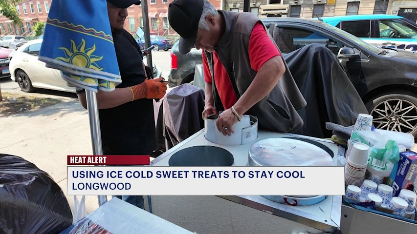 Video thumbnail for Ices shop prepares for rush as extreme heat grips NYC