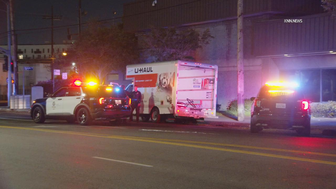 Video thumbnail for US, Los Angeles: Downtown Los Angeles Stolen U-Haul.