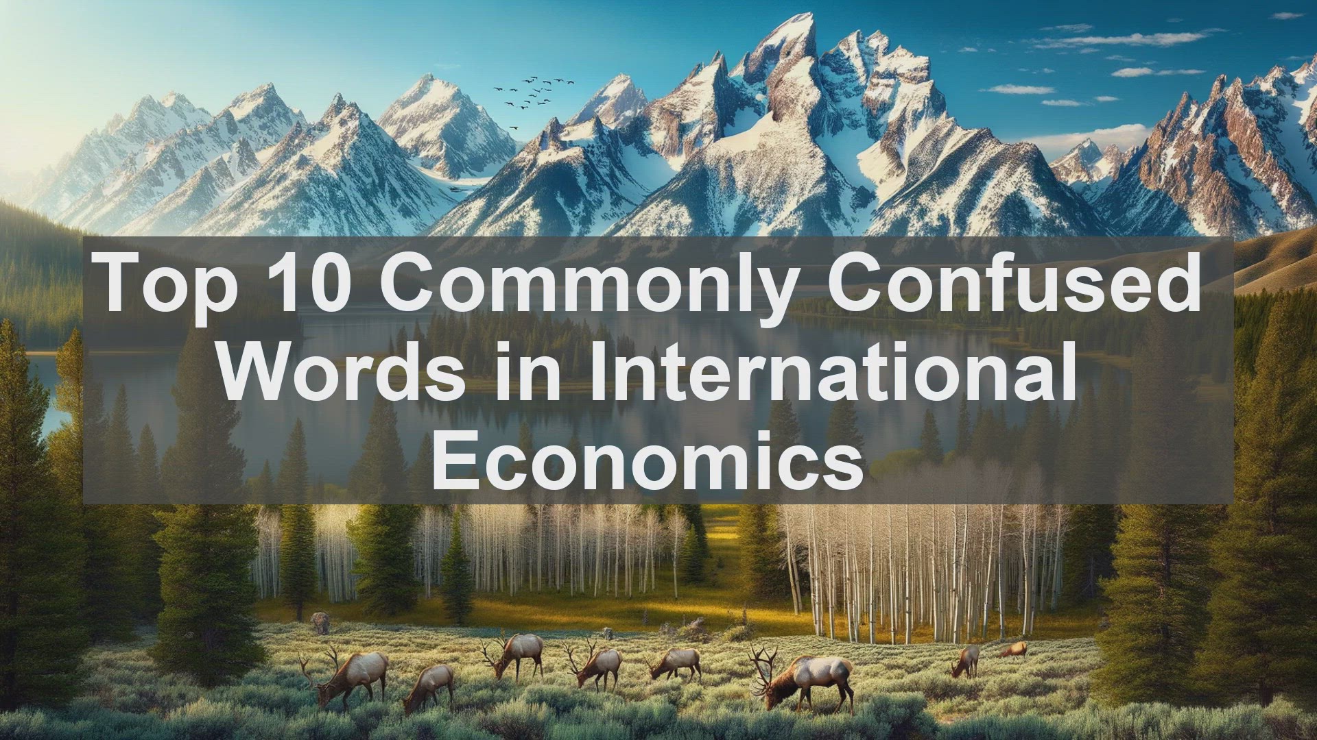 'Video thumbnail for Top 10 Commonly Confused Words in International Economics'