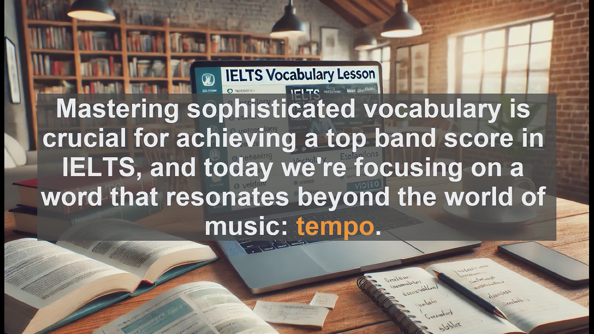 'Video thumbnail for 2000 Must Know IELTS 9.0 Vocabulary - IELTS Vocabulary: Understanding and Using 'Tempo''