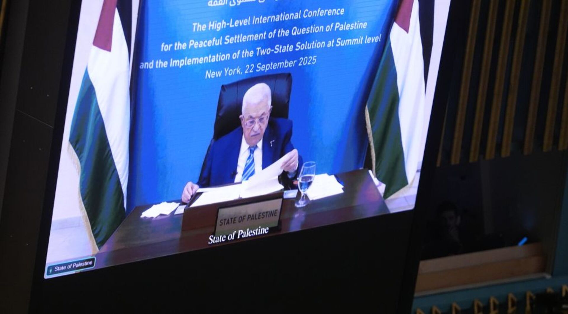 'Video thumbnail for Palestinian President Abbas to address the UN virtually on Thursday as peace push gathers steam'